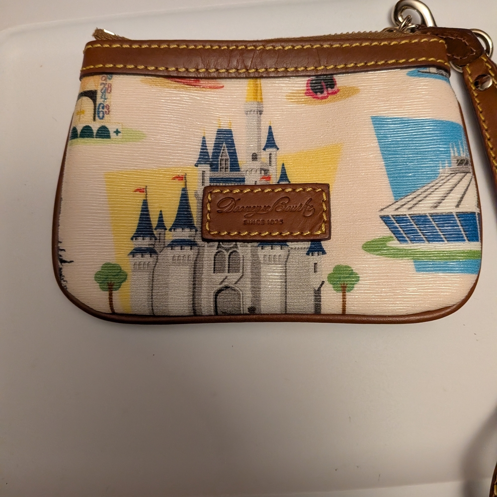 Disney World Retro Zip Wristlet by Dooney & Bourke W/ Keychain #1 - Picture 8 of 8